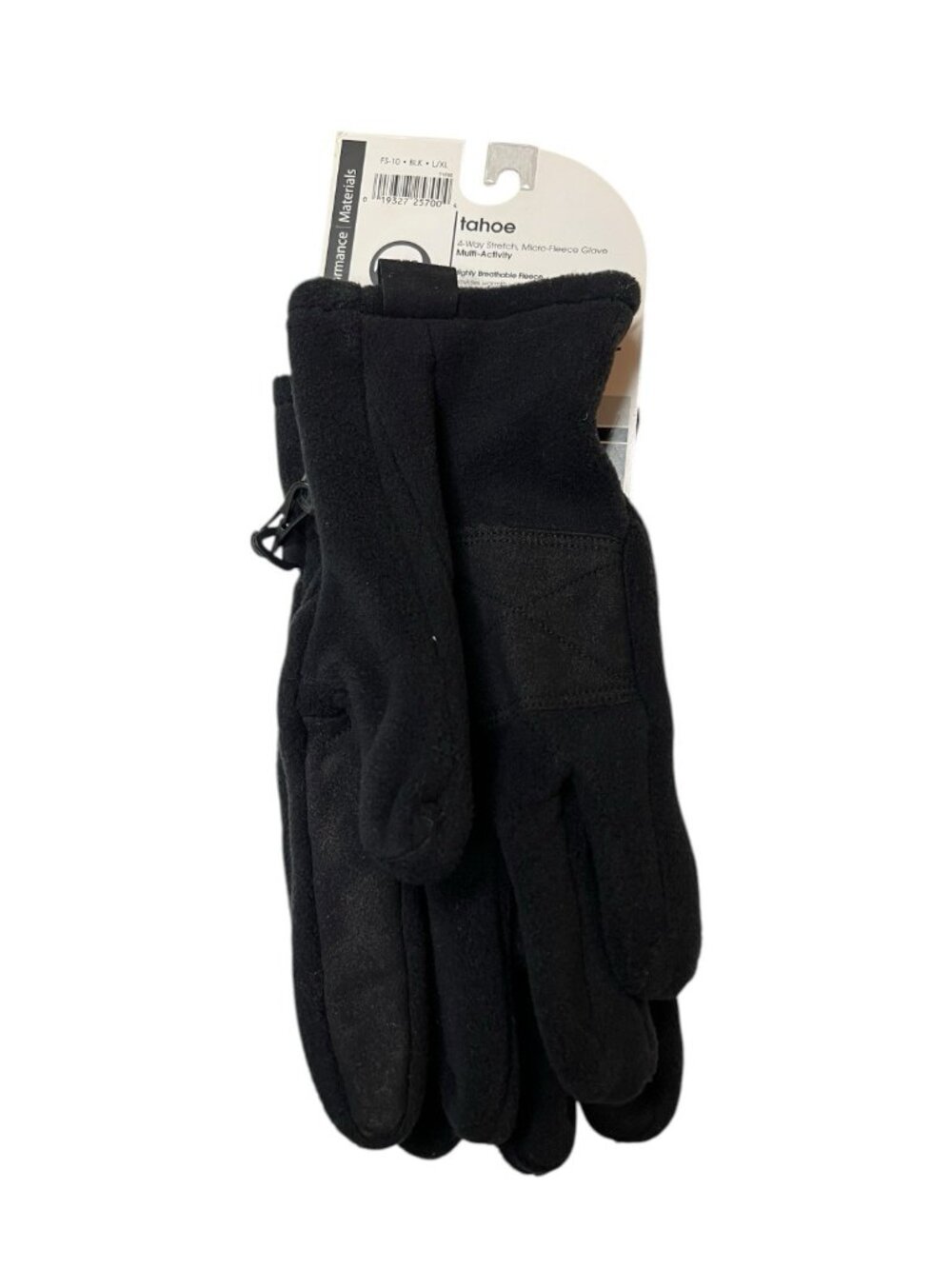 Manzella Tahoe Micro Fleece Mens Gloves Size L/XL Black - Picture 2 of 4